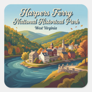 Harpers Ferry National Historical Park USA Square Sticker