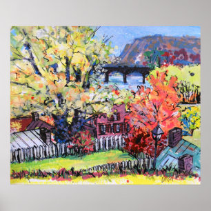 Harper's Ferry West Virginia / Artist Larry Lerew Poster