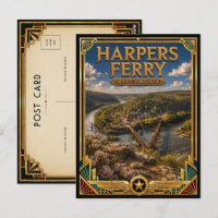 Harpers Ferry West Virginia Vintage Art Deco