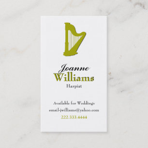 Harpist Business Card