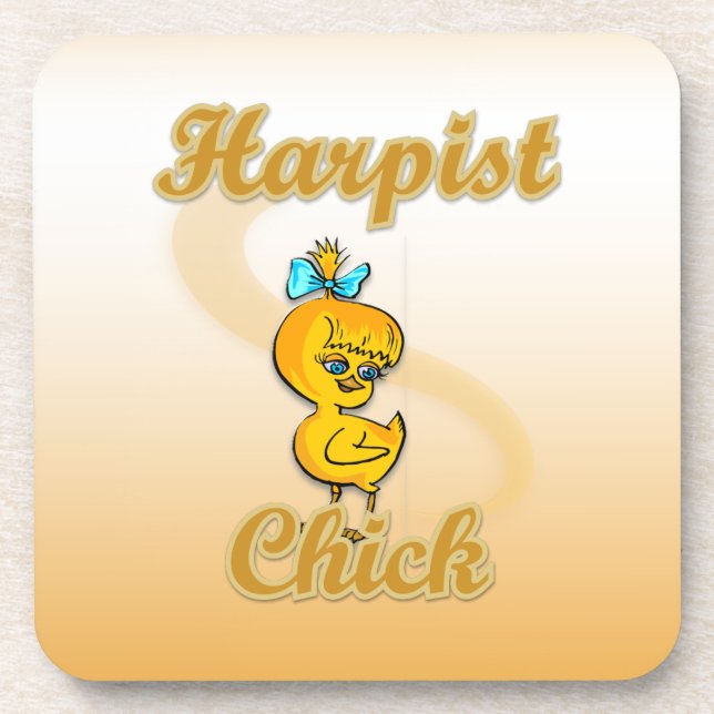 Harpist Chick Coaster (Front)