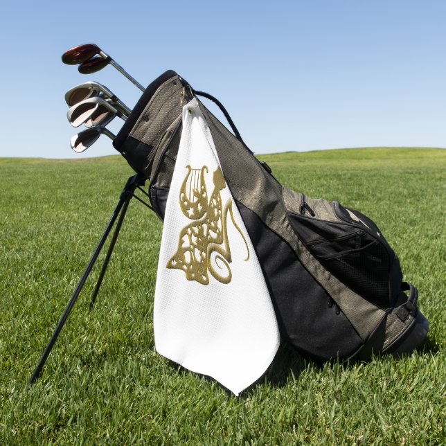 Harpist Golf Towel (Green)