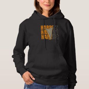 Harpist Konghou Pedal Harp Harpist Harp Player Hoodie