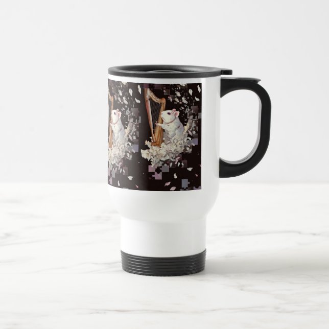 Harpist Rat Mug – Aesthetic Minimal Art (Right)