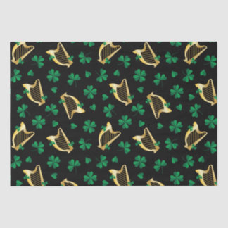 Harps And Shamrocks For St. Patty's Day Tissue Paper