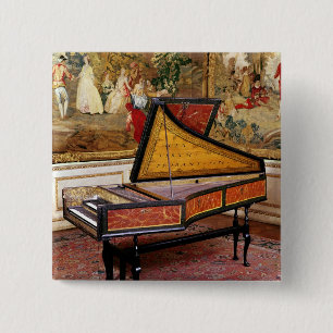 Harpsichord, 1634 15 cm square badge