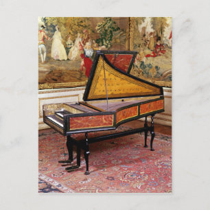 Harpsichord, 1634 postcard