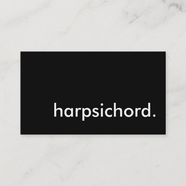 harpsichord. business card (Front)