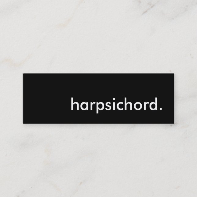harpsichord. mini business card (Front)