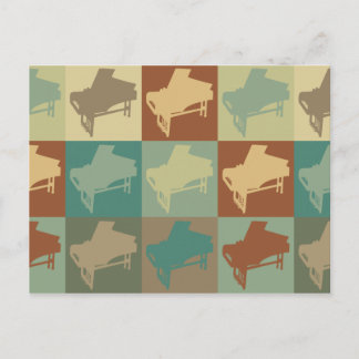 Harpsichord Pop Art Postcard
