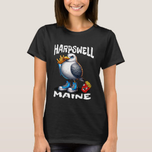 Harpswell Maine Funny Seagull French Fries Souveni T-Shirt