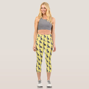 Harpy eagle cartoon illustration  capri leggings