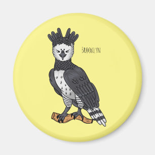 Harpy eagle cartoon illustration magnet