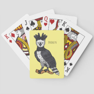 Harpy eagle cartoon illustration playing cards