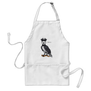 Harpy eagle cartoon illustration standard apron