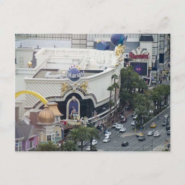 Harrah's Las Vegas Aerial View Postcards (Front)