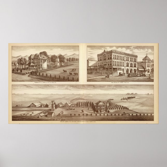 Harrell ranches, bank, Visalia, Cal Poster (Front)