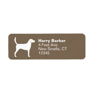 Harrier Dog Silhouette Return Address