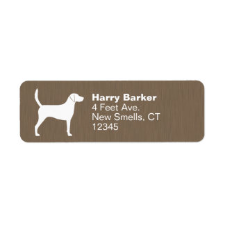 Harrier Dog Silhouette Return Address