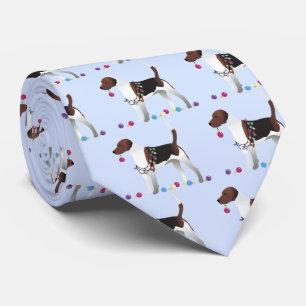 Harrier or Beagle Silhouette Christmas Design Tie