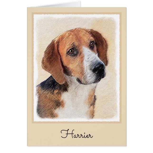 Harrier Painting - Cute Original Dog Art (Front)