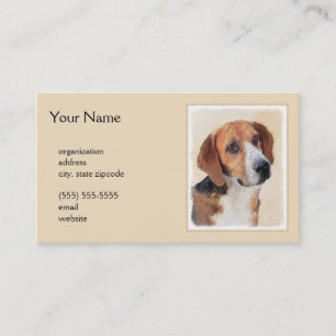 Harrier Painting - Cute Original Dog Art Business Card
