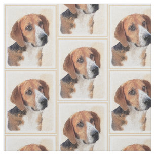 Harrier Painting - Cute Original Dog Art Fabric