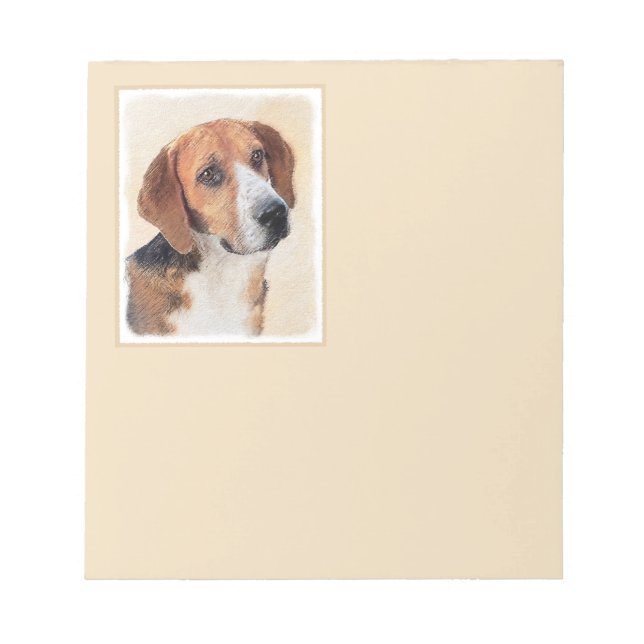 Harrier Painting - Cute Original Dog Art Notepad (Front)