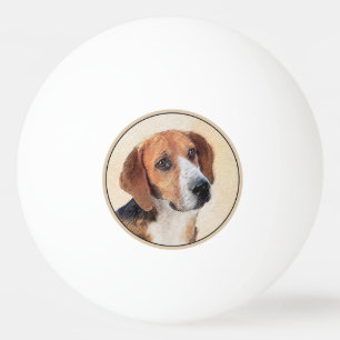 Harrier Painting - Cute Original Dog Art Ping Pong Ball