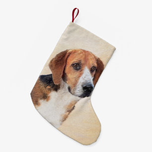 Harrier Painting - Cute Original Dog Art Small Christmas Stocking