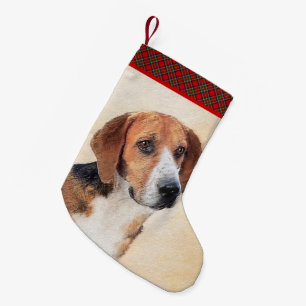 Harrier Painting - Cute Original Dog Art Small Christmas Stocking