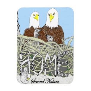 HARRIET, M15 + BABY EAGLES ALL TOGETHER AT HOME MAGNET