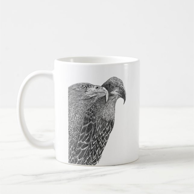 HARRIET + M A FLURRY FEATHERS FRIENDS & CONFIDENCE COFFEE MUG (Left)