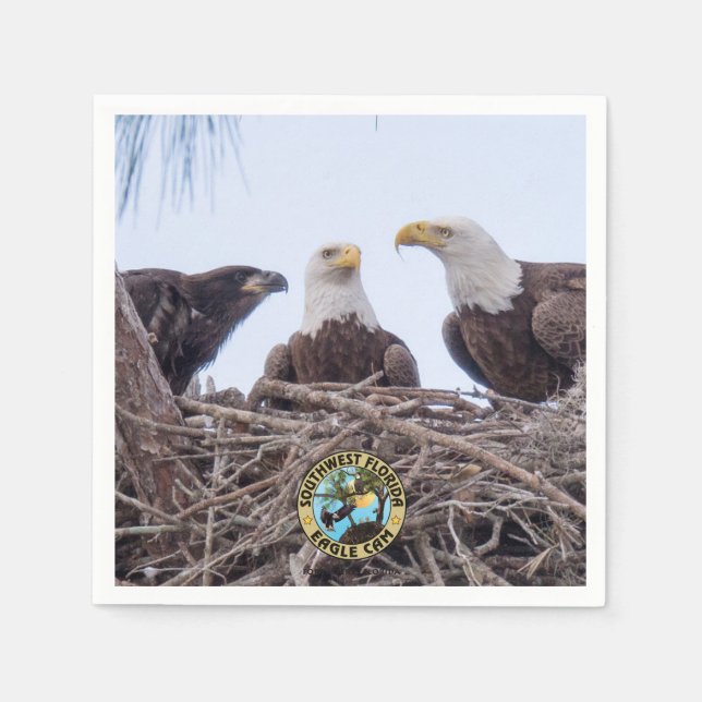 Harriet, M & E9 Paper Napkins (Front)