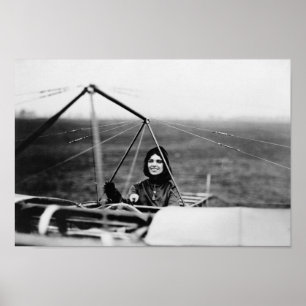 Harriet Quimby in her Bleriot Monoplane Poster