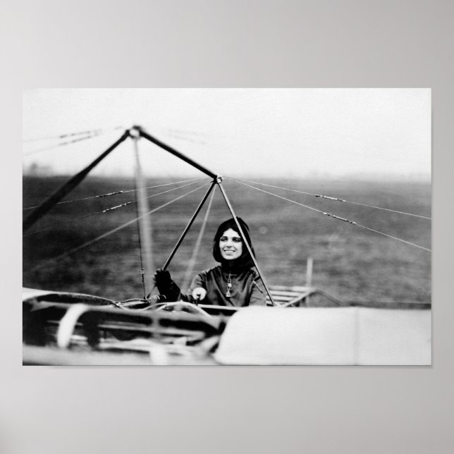 Harriet Quimby in her Bleriot Monoplane Poster (Front)