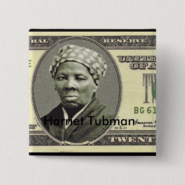 Harriet Tubman 15 Cm Square Badge (Front)