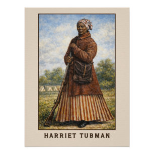Harriet Tubman Color Portrait Art Poster