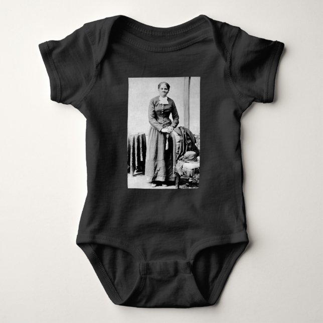 Harriet Tubman Conductor Underground Railroad Baby Bodysuit (Front)