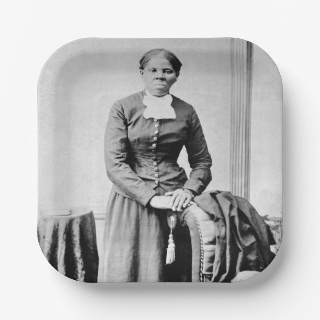 Harriet Tubman Conductor Underground Railroad Paper Plate (Front)