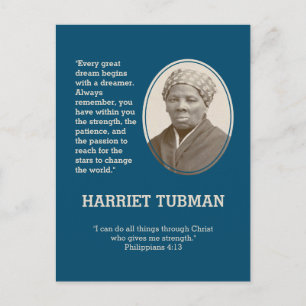HARRIET TUBMAN Dreamer Quote BHM Postcard
