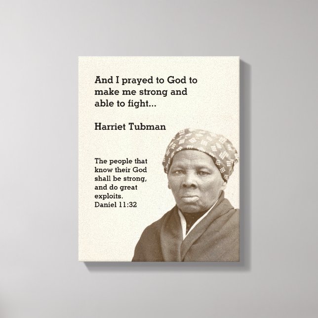 HARRIET TUBMAN Quote | Christian Bible Verse Canvas Print (Front)