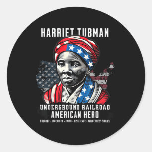 Harriet Tubman Underground Railroad American Hero  Classic Round Sticker