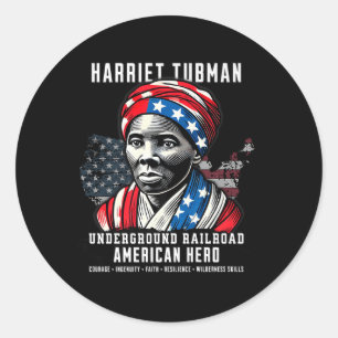 Harriet Tubman Underground Railroad American Hero Classic Round Sticker