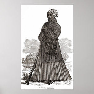 Harriet Tubman Woodcut Poster
