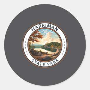 Harriman State Park New York Badge _1  Classic Round Sticker