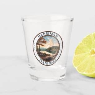 Harriman State Park New York Badge Shot Glass