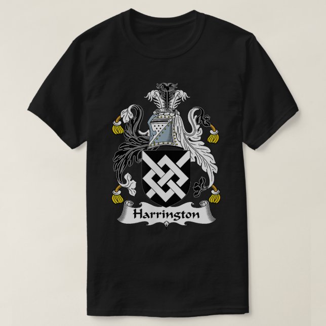 Harrington Coat of Arms  Family Crest  T-Shirt (Design Front)
