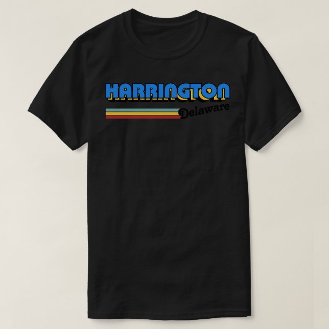 Harrington Delaware Retro Style Design T-Shirt (Design Front)