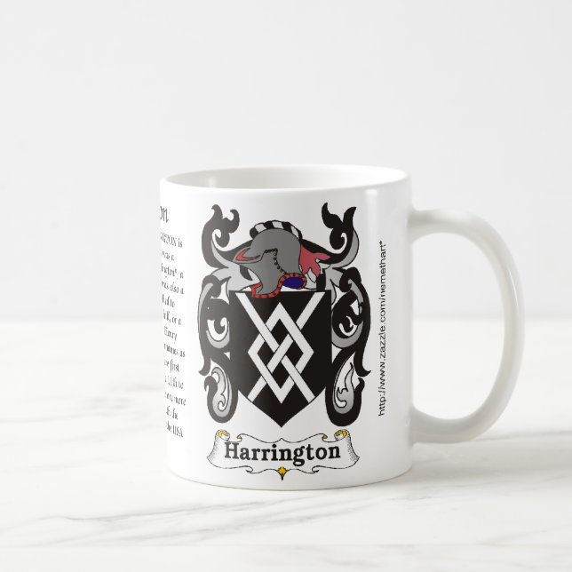 Harrington Family Coat of Arms mug (Right)